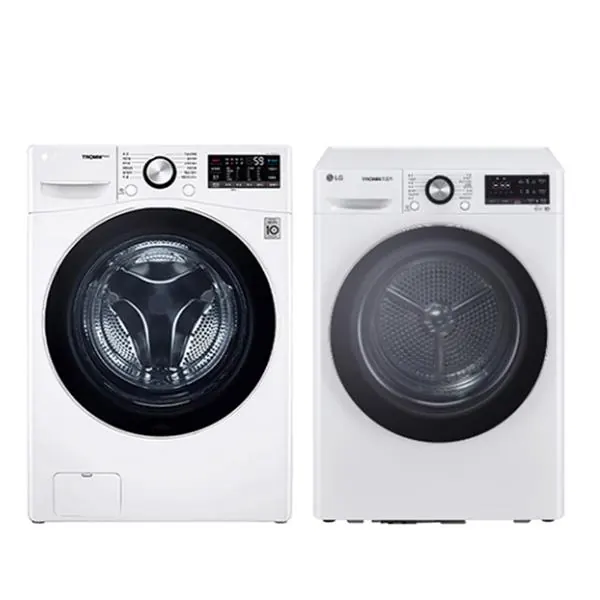 트롬 드럼세탁기 15kg + 건조기 10kg (릴리 화이트)
